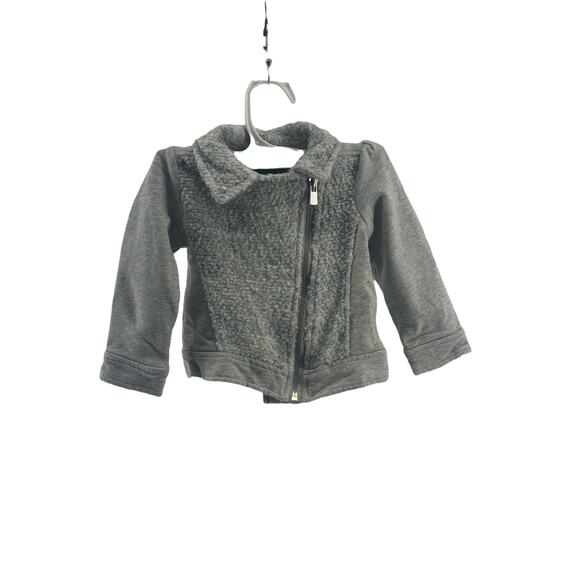 Cynthia Rowley Baby Girls' Gray Faux Fur Full Zip Jacket Size 12 Months - Picture 3 of 4